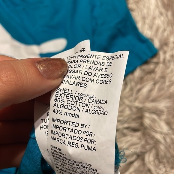 PUMA Blue Short Sleeve‎ Tee Shirt sz Small - Picture 8 of 9